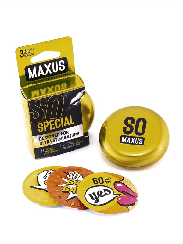 Презервативы точечно-ребристые MAXUS Special, 3 шт - фото 141345