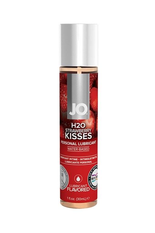 Съедобный лубрикант "Клубника" JO Flavored Strawberry Kiss, 30 мл - фото 141501