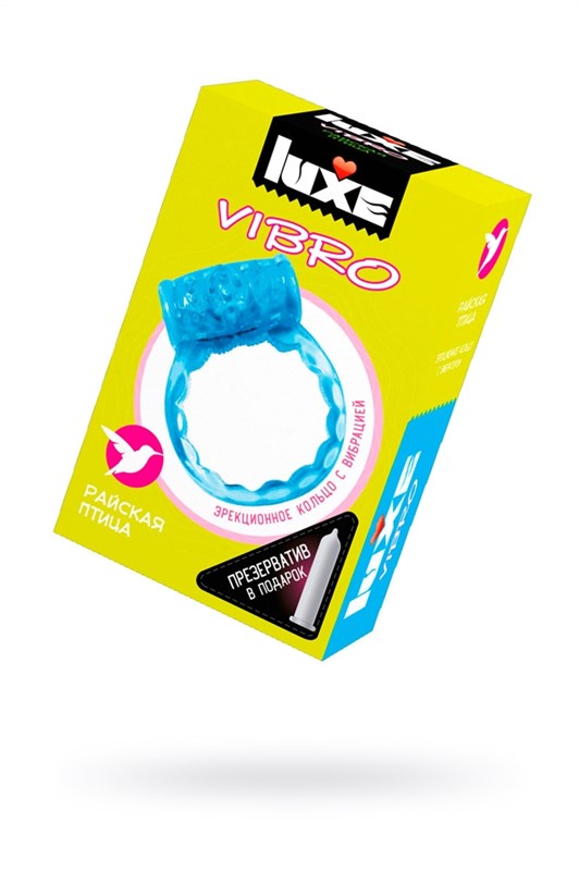 Виброкольцо Райская птица + презерватив LUXE VIBRO - фото 142718