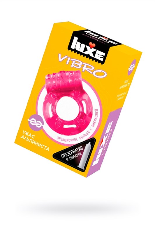 Виброкольцо Ужас Альпиниста + презерватив LUXE VIBRO - фото 142720