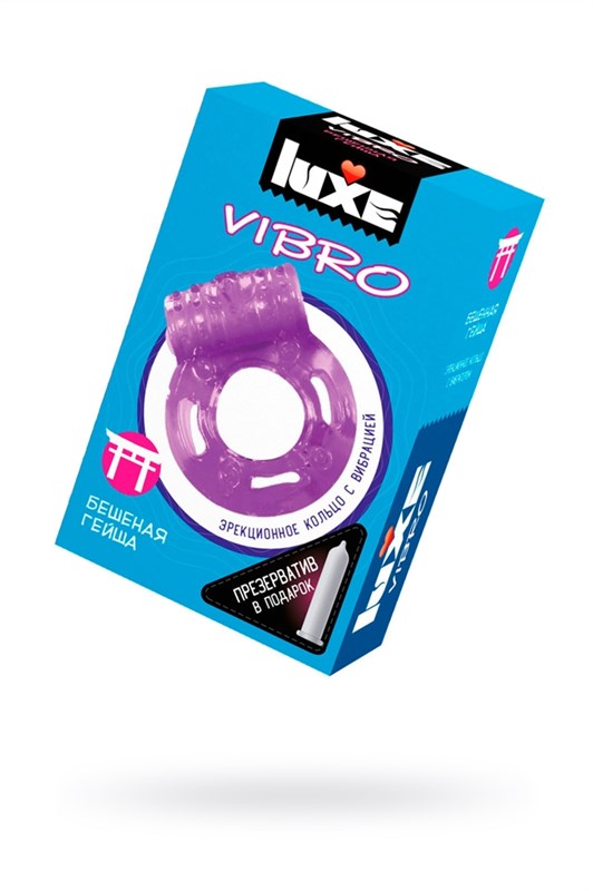 Виброкольцо Бешеная гейша + презерватив LUXE VIBRO - фото 142962