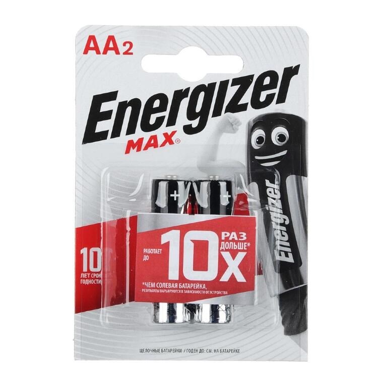 Батарейки Energizer AA, 2  шт - фото 143306