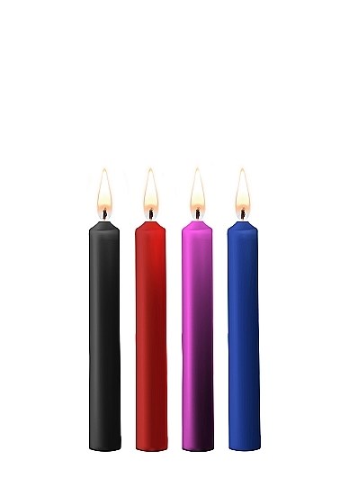 Набор разноцветных восковых BDSM-свечей Teasing Wax Candle - фото 146075