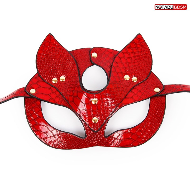 Красная игровая маска с ушками - фото 146353
