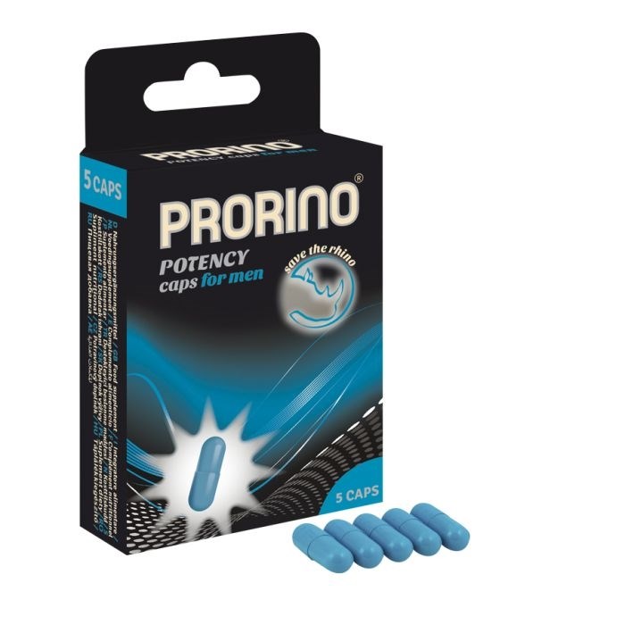 Возбуждающее средство для мужчин PRORINO Potency Caps for men, 5 капсул - фото 146493