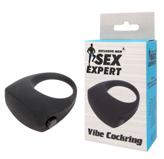 Эрекционное кольцо с вибрацией Sex Expert - фото 147735