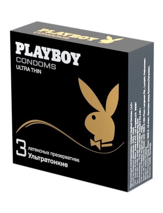 Презервативы Playboy Ultra Thin (Ультратонкие), 3 шт - фото 148320