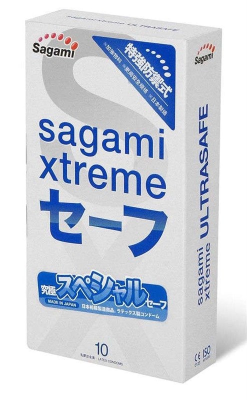 Презервативы SAGAMI Xtreme Ultrasafe 10шт. (С двойным количеством смазки) - фото 150122