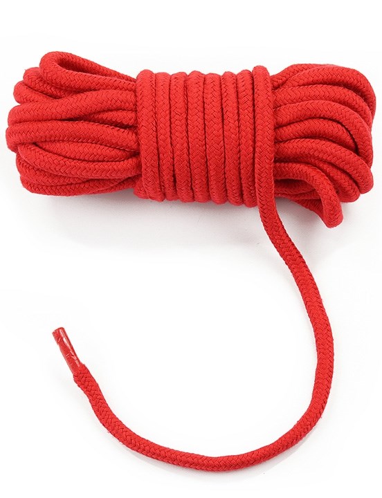 Верёвка Fetish Bondage Rope для бондажа и декоративной вязки, красный, 10 м - фото 153721