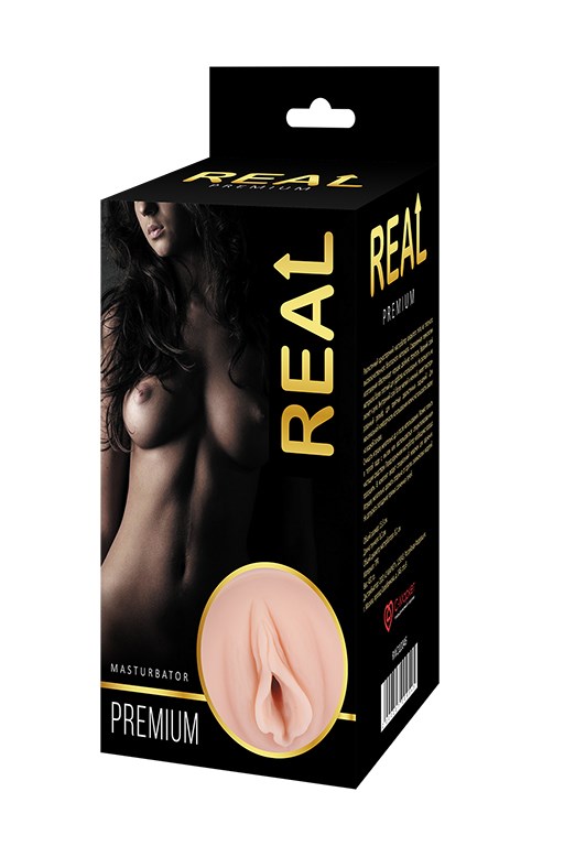 Реалистичный односторонний мастурбатор Real Women Dual Layer с двойной структурой 15,5х8,2 см - фото 159863
