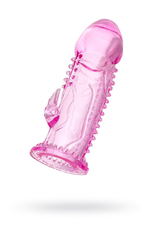 Насадка на пенис TOYFA, TPE, розовая, 13,5 см - фото 160012