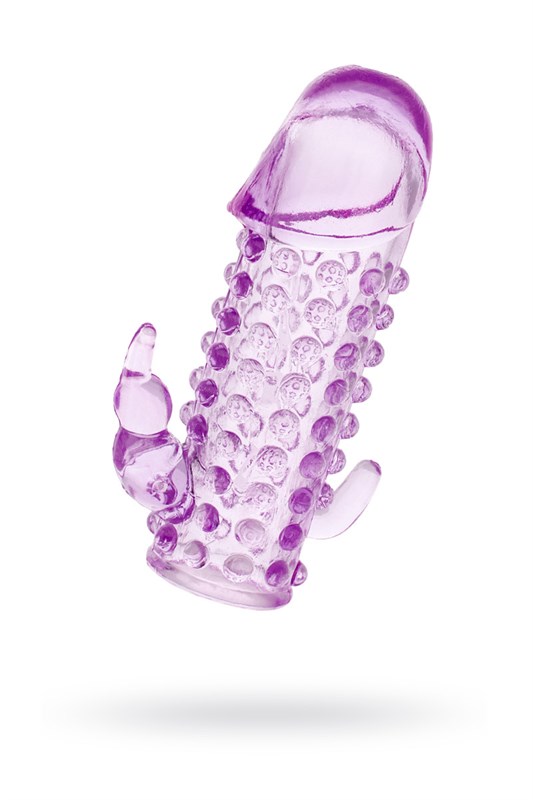 Насадка на пенис TOYFA, TPE, фиолетовая, 13 см - фото 160015