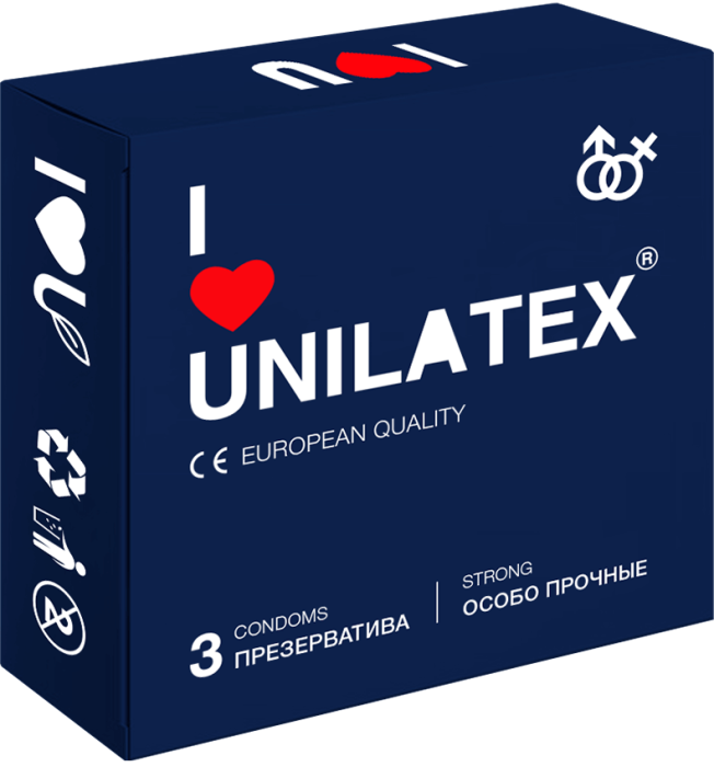 Ультрапрочные презервативы Unilatex Extra Strong - 3 шт. - фото 164308