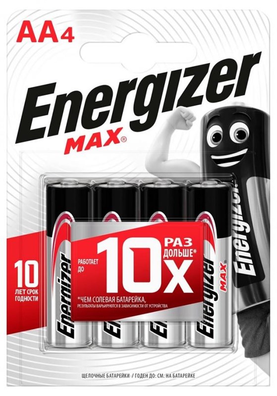 Батарейки Energizer AA, 4 шт ENLR64BL - фото 167075
