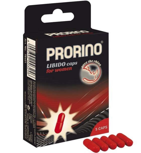 Возбуждающее средство для женщин PRORINO Libido Caps, 5 капсул 78401 - фото 167218