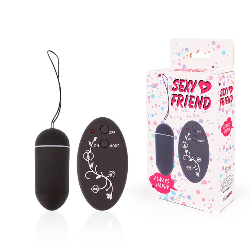 Черное виброяйцо Sexy Friend с 10 режимами вибрации SF-70196-1 - фото 167722
