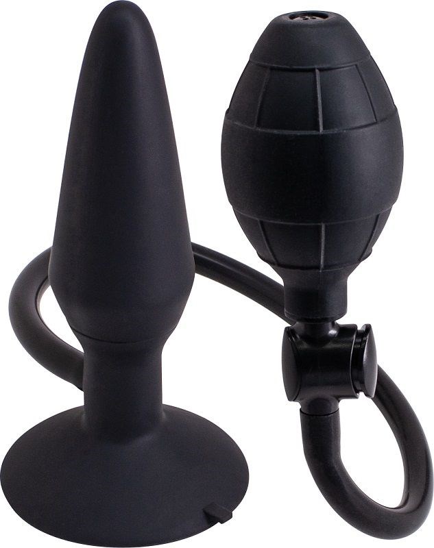 Анальная пробка с функцией расширения Inflatable Butt Plug Medium 192415 - фото 169556
