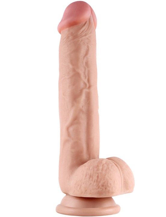 Фаллоимитатор на присоске Sliding Skin Dual Layer Dong, телесный, 44х245 мм LV317004 - фото 169676