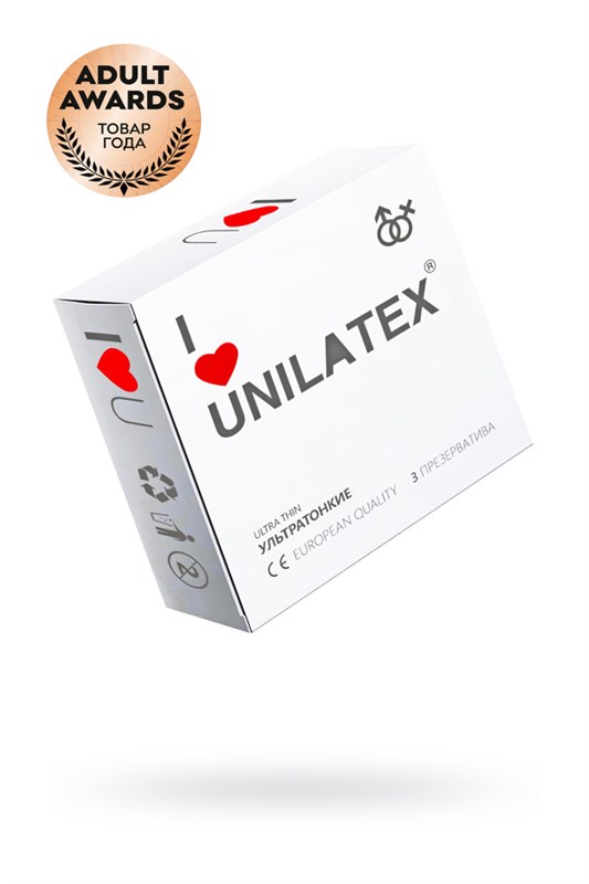 Презервативы Unilatex, natural ultrathin, ультратонкие, 19 см, 5,4 см, 3 шт 3012 - фото 170629