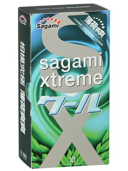 Презервативы SAGAMI Xtreme Mint 10шт. латексные со вкусом мяты 143162 - фото 170889