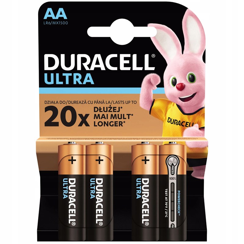 Батарейки Duracell  AA, 4 шт DURLR6t4BL - фото 172561
