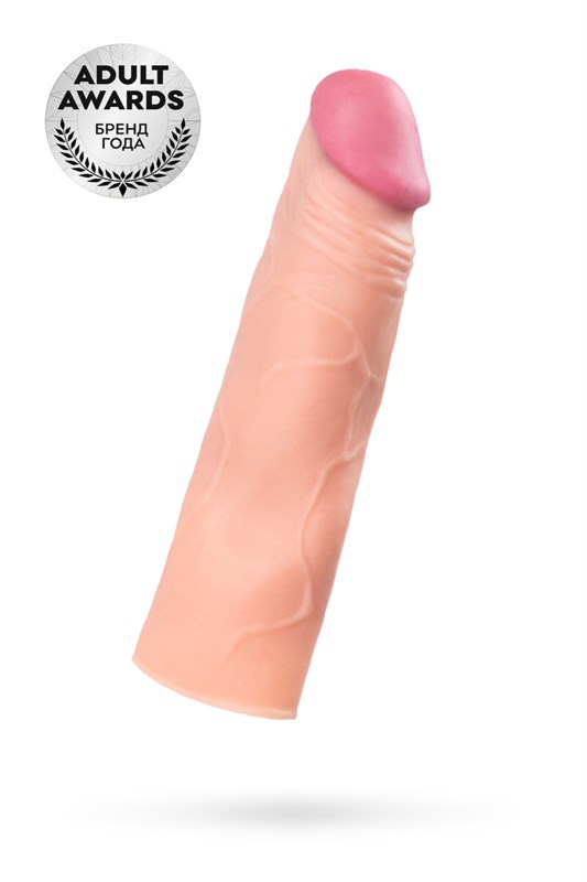 Насадка на пенис TOYFA A-Toys, SoftSkin, телесный, 16,5 см 863006 - фото 172692