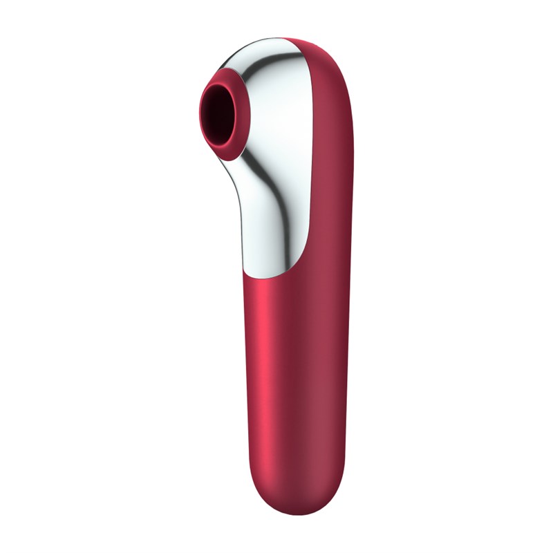 Вакуумный вибромассажер 2в1 Satisfyer Dual Love (бордовый) 1003054SA - фото 173229