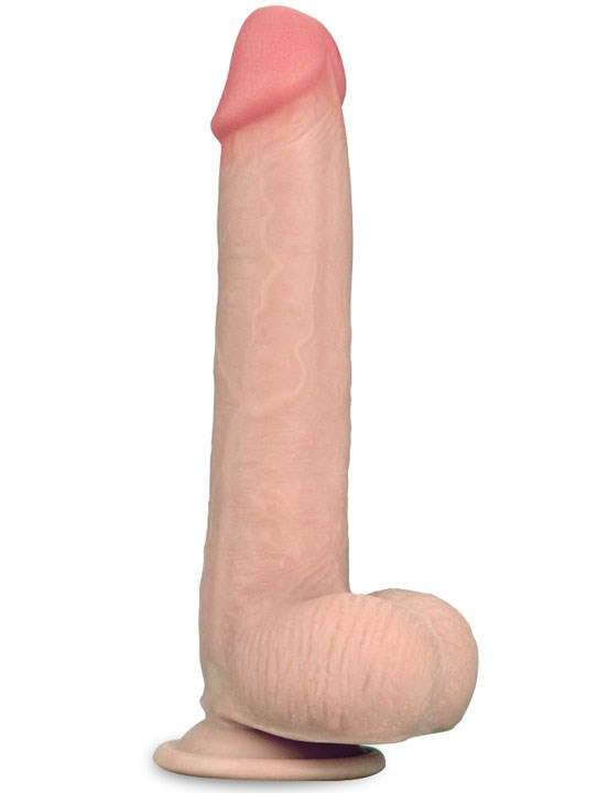 Фаллоимитатор на присоске Sliding Skin Dual Layer Dong, телесный, 40х210 мм LV317003 - фото 173438