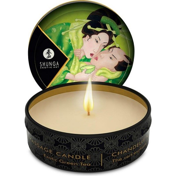 Массажная свеча Shunga Exotic Green Tea с ароматом зелёного чая, 30 мл 4611 - фото 173527