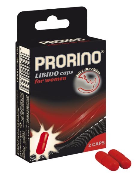 Возбуждающее средство для женщин PRORINO Libido Caps, 2 капсулы 78400 - фото 174125