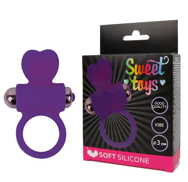 Фиолетовое виброкольцо Sweet Toys ST-40133-5 - фото 174252