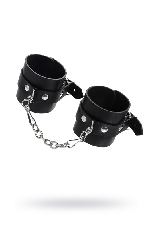Наручники Pecado BDSM, однослойные натуральная кожа, черные 02101 - фото 174597