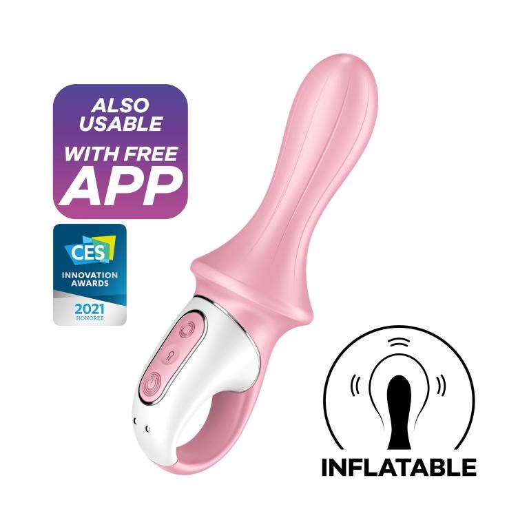Расширяющийся вибромассажер Air Pump Booty 5 Connect App 4038551 - фото 174848