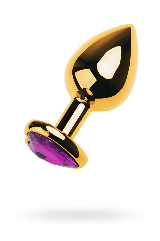Анальная пробка с кристаллом в форме сердца Metal by TOYFA, 8х3 см 10T-00009507 - фото 175401