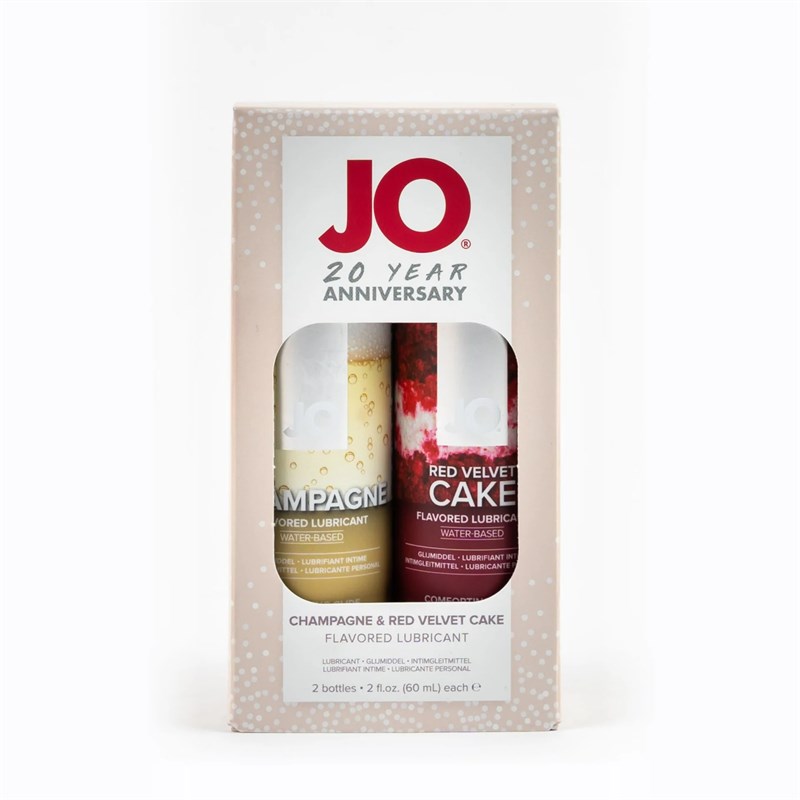 Лимитированый набор из лубрикантов "JO": Шампанское/Champagne 60 mL + Красный бархат/Red Velvet Cake JO33505 - фото 175775
