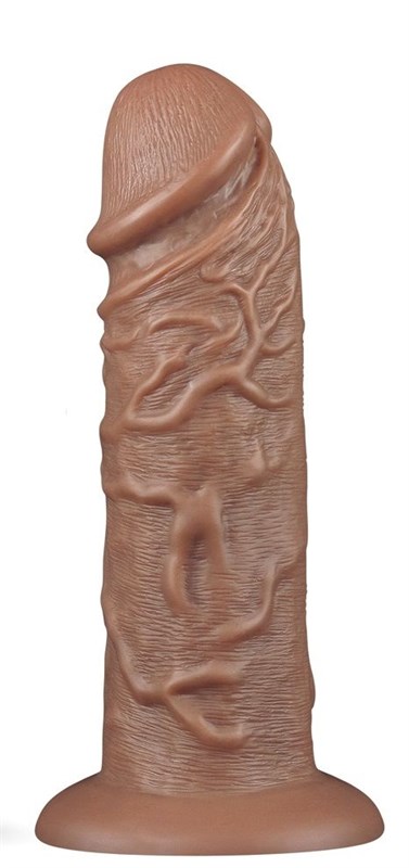 Коричневый фаллоимитатор Cubby dildo - 26,6 см LV111011 - фото 176178