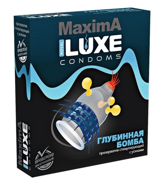 Презерватив стимулирующий LUXE Maxima "Глубинная бомба" 3283 - фото 176992