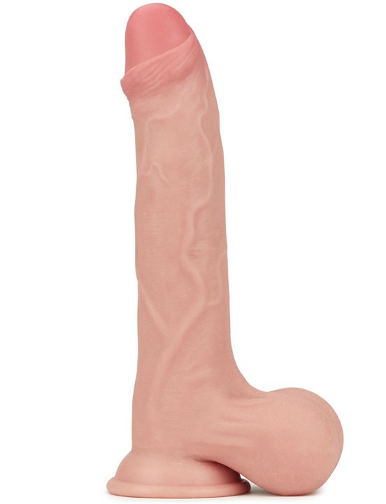 Фаллоимитатор на присоске Sliding Skin Dual Layer Dong, телесный, 45х245 мм LV317007 - фото 177694
