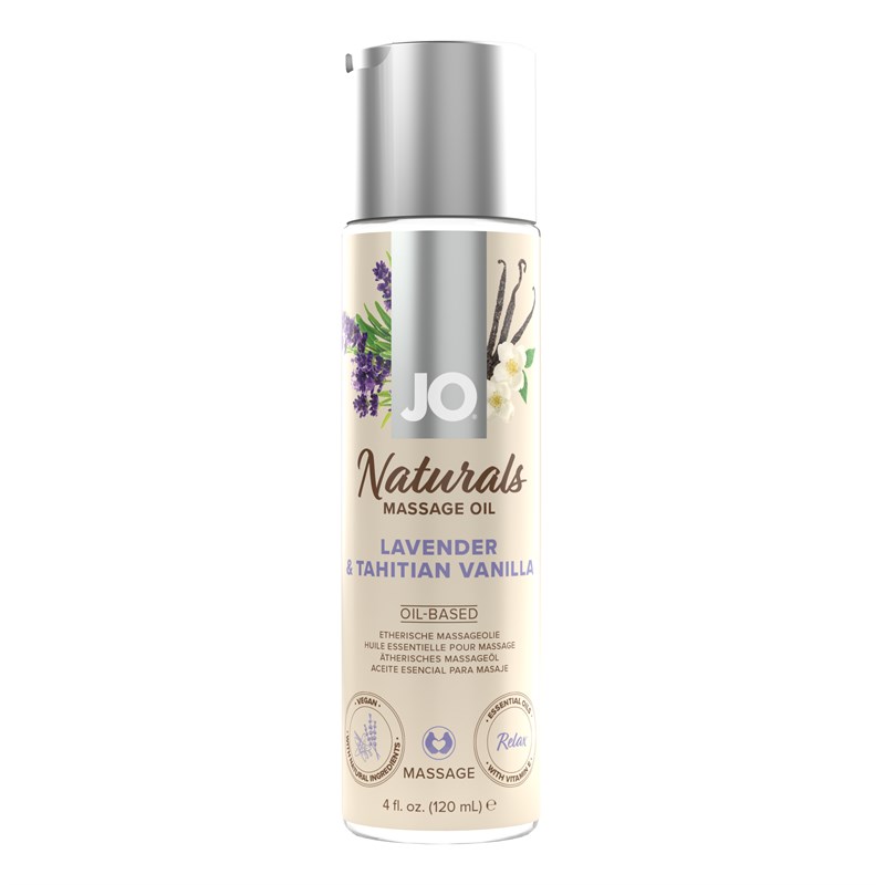Массажное масло JO - Lavender & Vanilla/Лаванда и ваниль 120 mL JO40126 - фото 177896