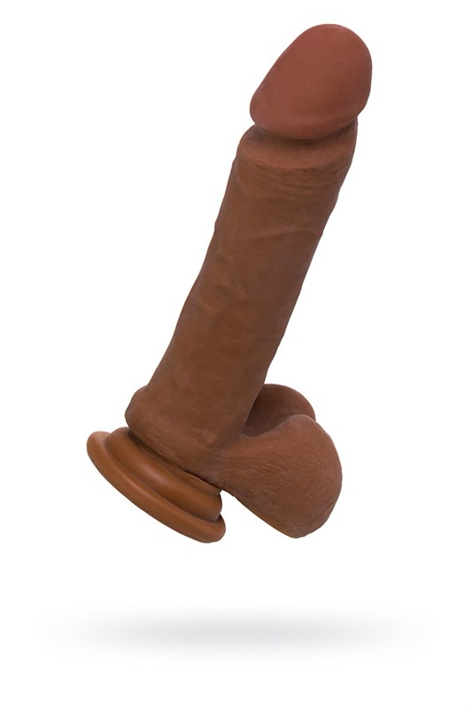 Реалистичный фаллоимитатор TOYFA RealStick Elite Mulatto, коричневый, 16 см, 4 см 982102-1 - фото 178491