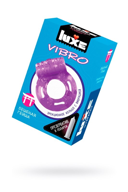 Виброкольцо Бешеная гейша + презерватив LUXE VIBRO 10T00014122 - фото 179428