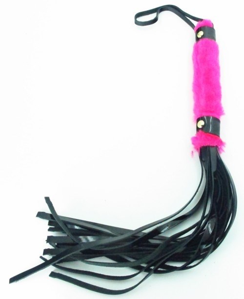 Плеть из лака с розовым мехом BDSM LIGHT 740004ars - фото 181596