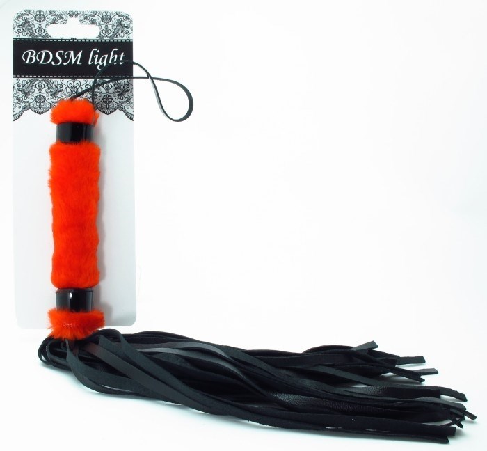 Нежная плеть с красным мехом BDSM LIGH 740002ars - фото 181613