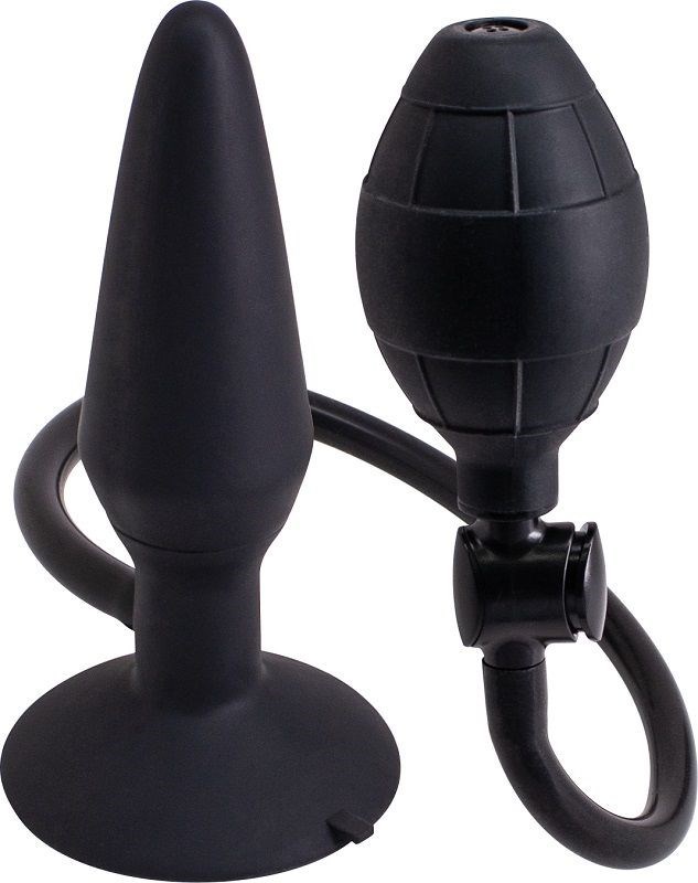 Анальная пробка с функцией расширения Inflatable Butt Plug Medium 192415 - фото 181913
