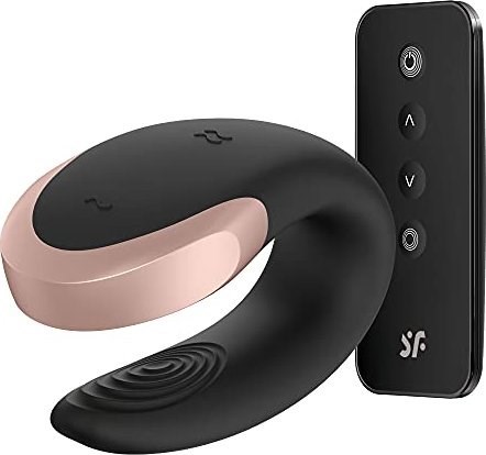 Парный вибратор Satisfyer Double Love управлением через пульт и приложение (черный) J2008-17BLK - фото 182515