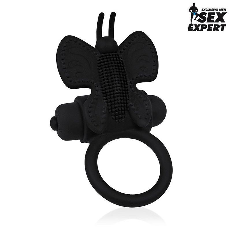 Эрекционное виброкольцо с бабочкой Sex Expert SEM-55207 - фото 183366