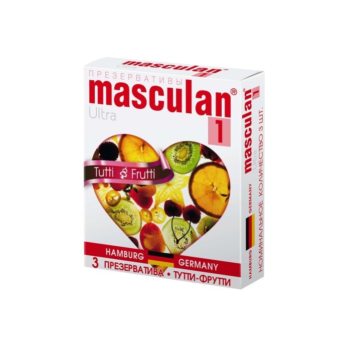 Презервативы Masculan Ultra 1 Тутти-Фрутти (Tutti-Frutti), 3 шт 11958 - фото 191118