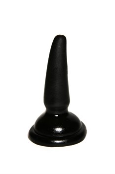 Черная анальная втулка с широким основанием, 11х3 см
