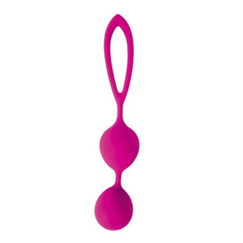 Розовые вагинальные шарики Cosmo с петелькой