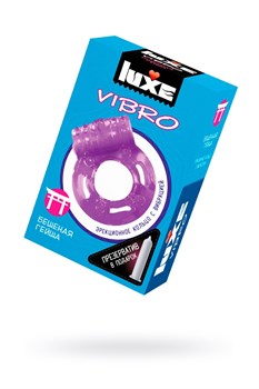 Виброкольцо Бешеная гейша + презерватив LUXE VIBRO